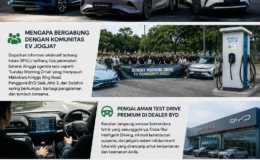 Komunitas kendaraan listrik EV Jogja bersama pengguna BYD Seal, Atto 3, dan Dolphin di Yogyakarta.